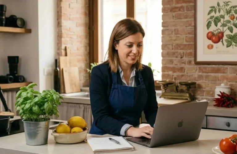 donna al computer che controlla lemail