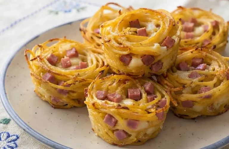 Frittatine di pasta mignon nei pirottini morbide con prosciutto e provola filante