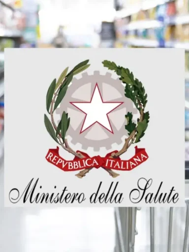 Avviso di richiamo alimentare del Ministero della Salute in un supermercato